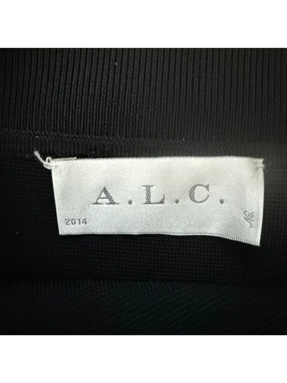 A.L.C. Skirt Black White Chevron Colorbock Stripe Knit Asymmetrical